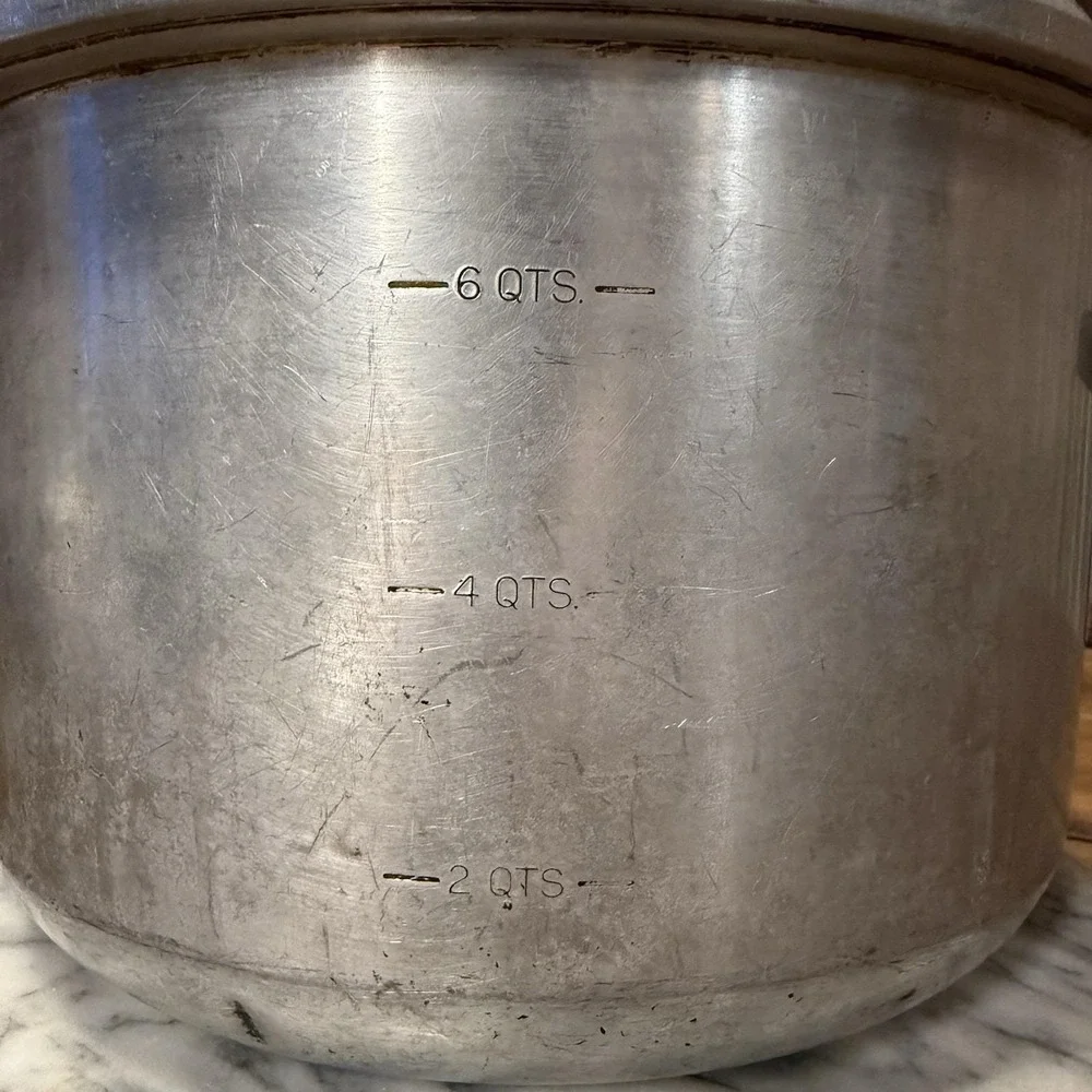 VTG 1960s 60s MCM Wear-Ever 6qt‎ Aluminum 2168 Stew Stock Soup Pot Lid USA